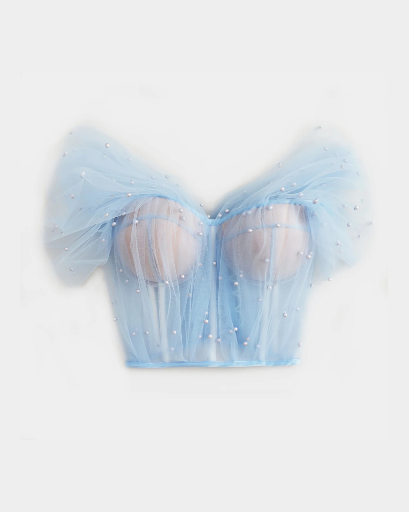 PEARLS ARE A GIRL'S BEST FRIEND BLUE CORSET