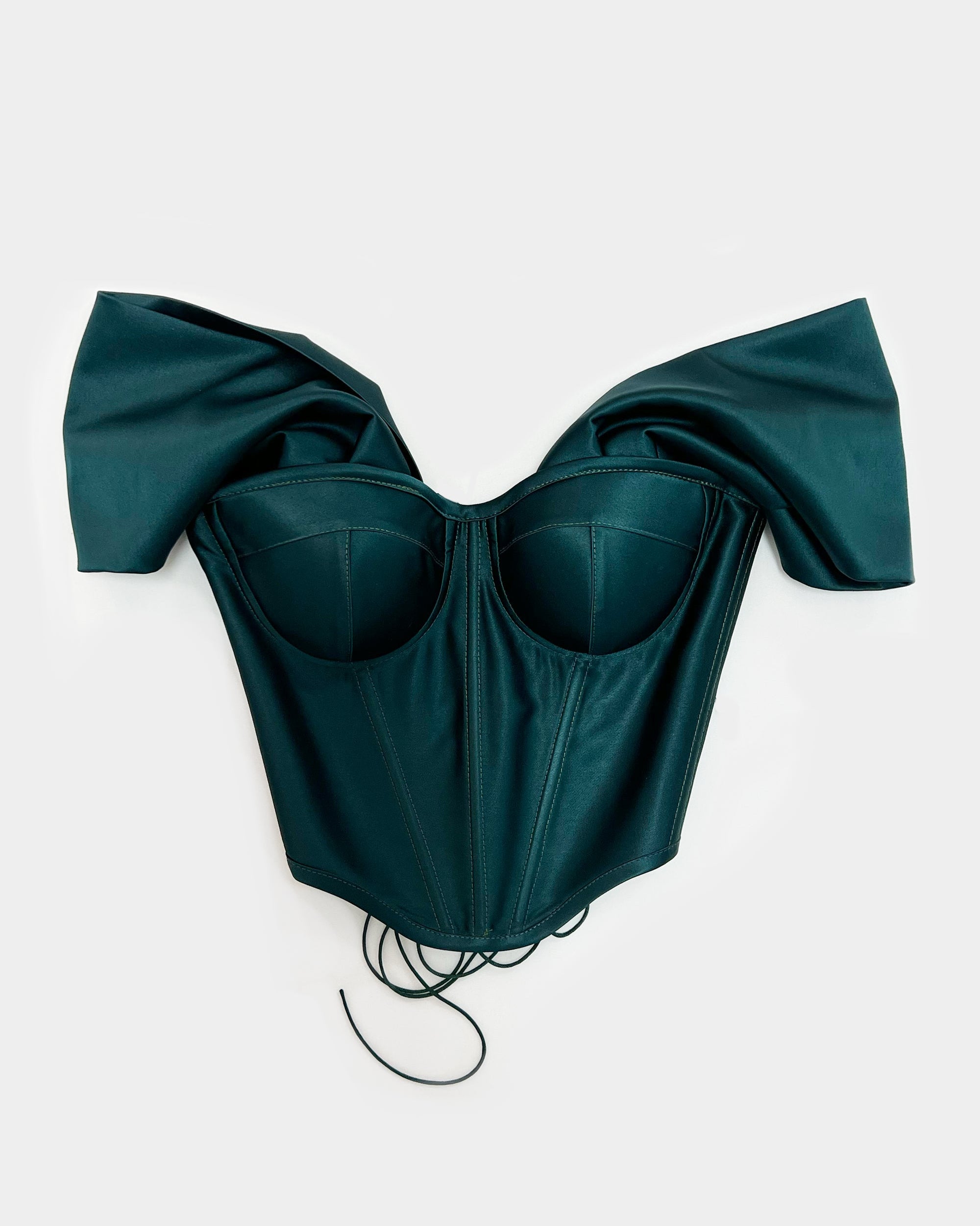 DARK GREEN RETRO ICON CORSET