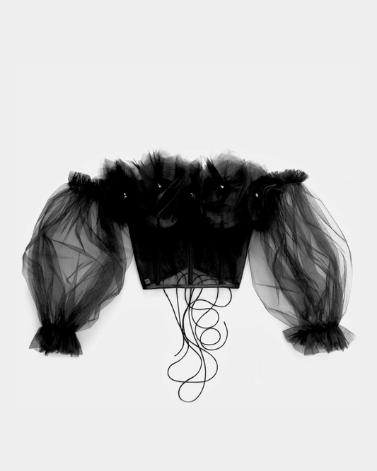 MARSHMALLOW BLACK CORSET