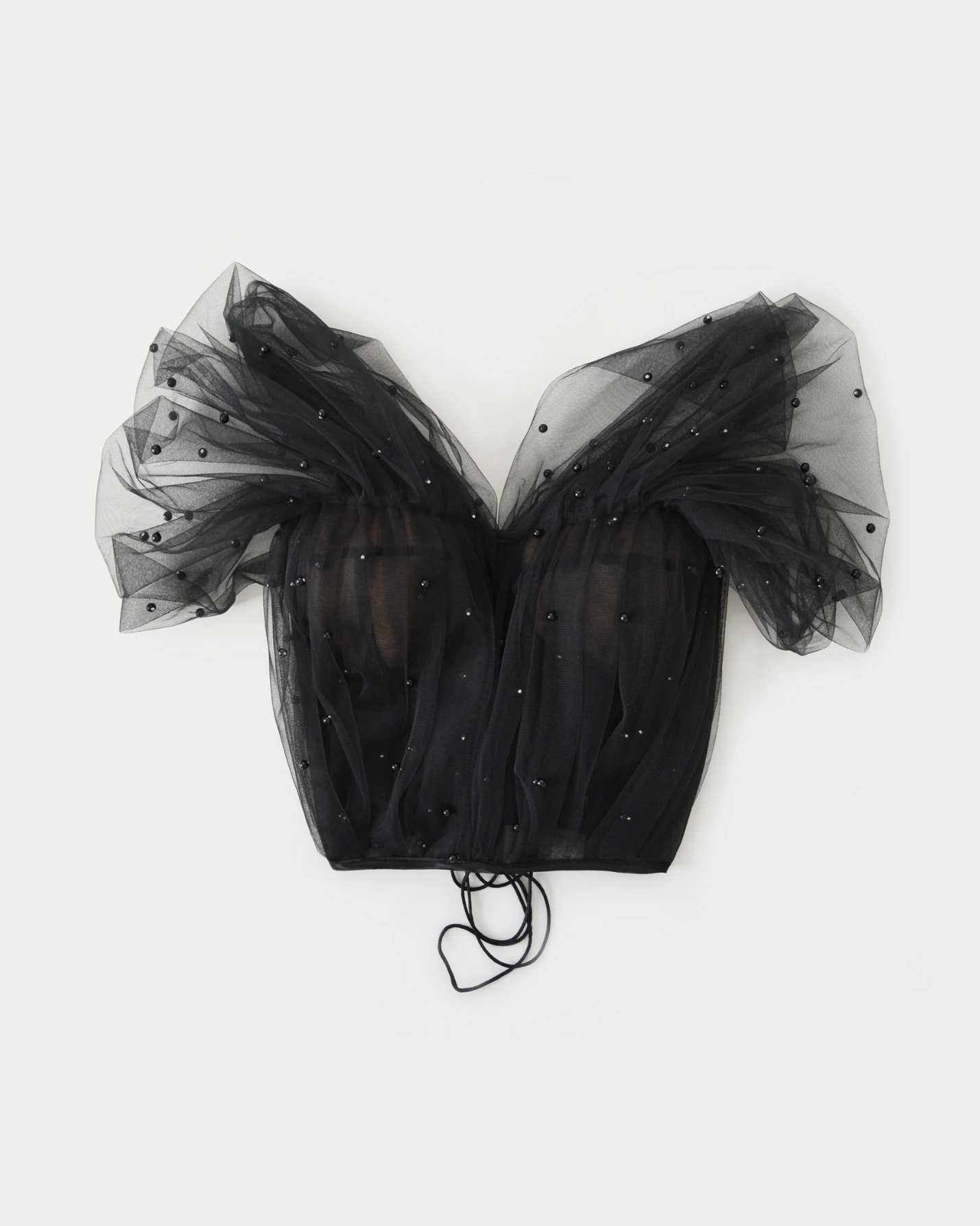 PEARLS ARE A GIRL'S BEST FRIEND BLACK CORSET