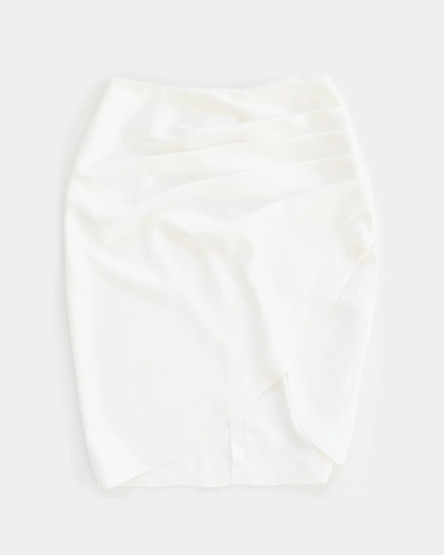 PASSIONATE TOUCH WHITE SATINATED SKIRT
