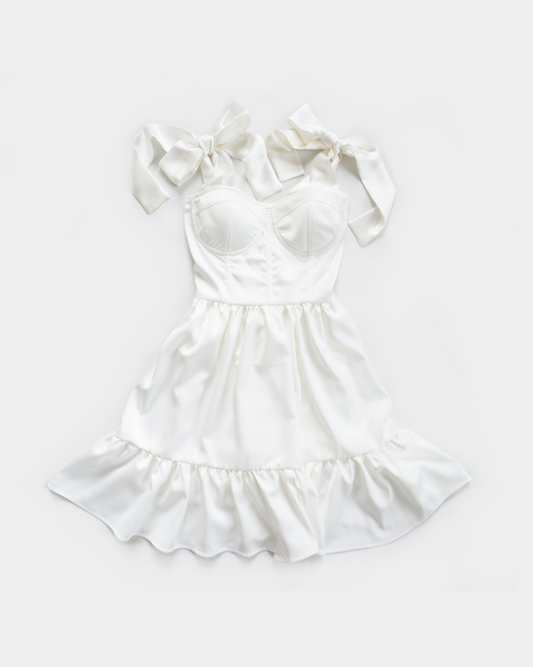 JOY WHITE MINI DRESS