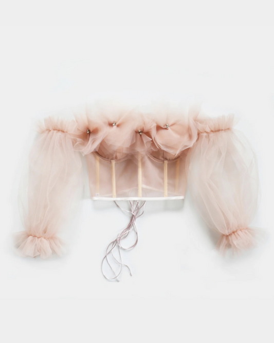 MARSHMALLOW ANTIQUE PINK CORSET