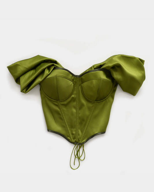 RETRO ICON FOREST GREEN CORSET