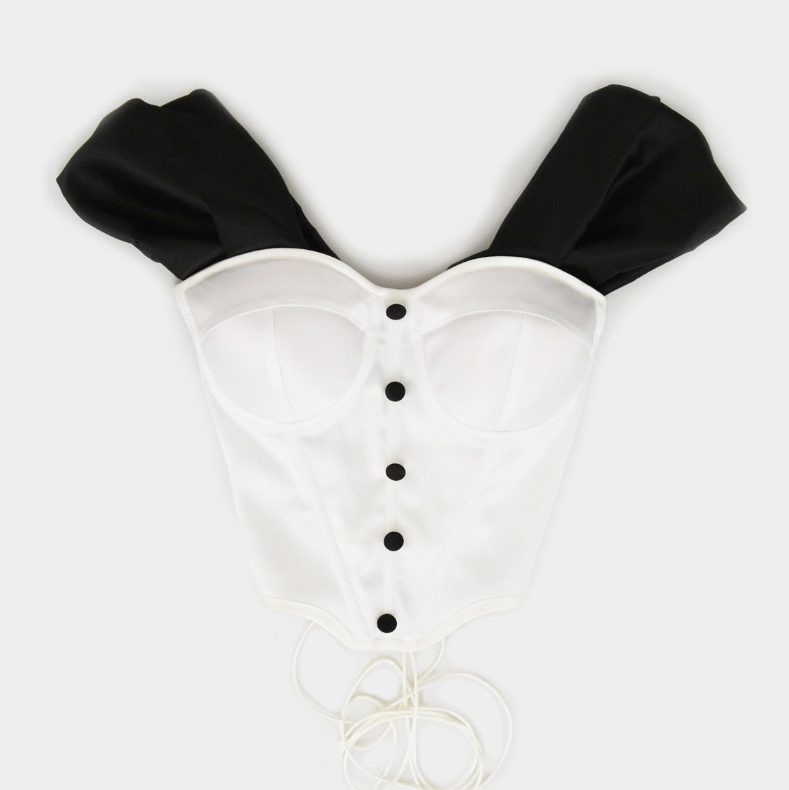 BLACK OLD MONEY CONTRASTED CORSET
