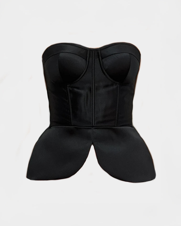 NOT JUST A GIRL BLACK CORSET