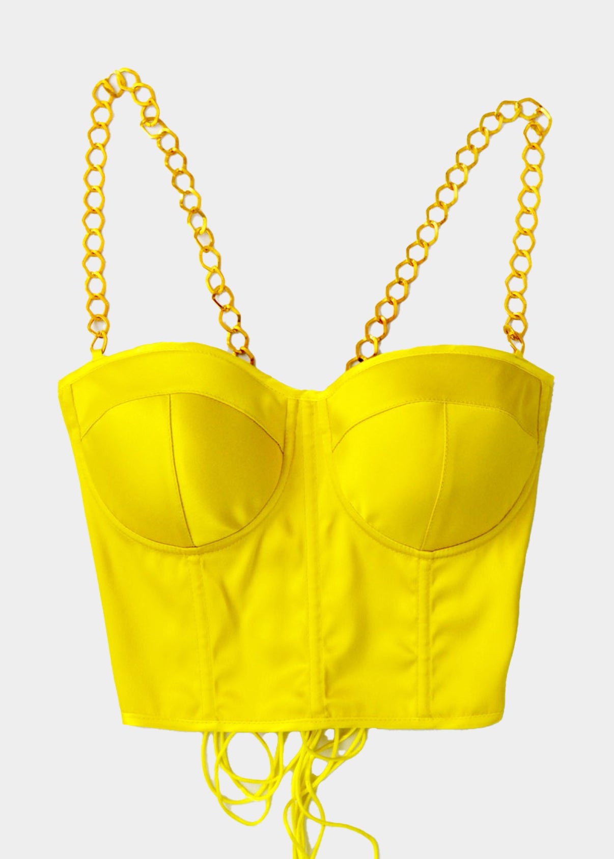 SATINATED WITH SOME GOLD YELLOW CORSET