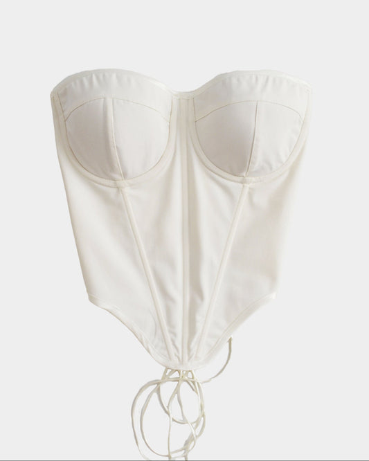 MINIMALIST DENIM WHITE CORSET