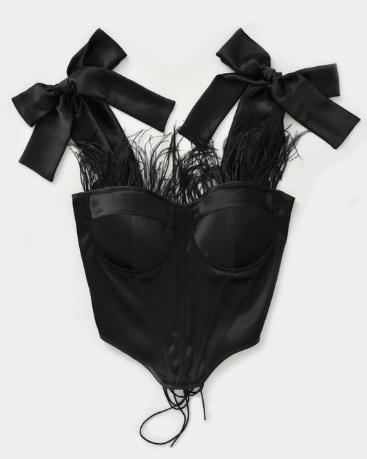 WHO'S A DIVA NOW BLACK CORSET