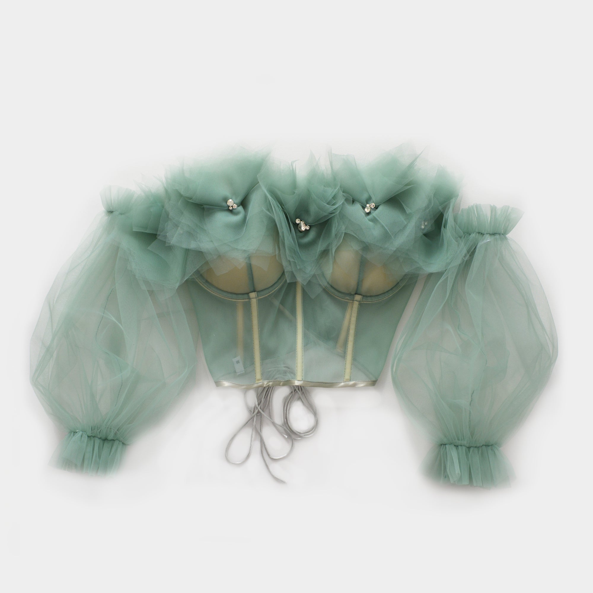 MARSHMALLOW SAGE GREEN CORSET