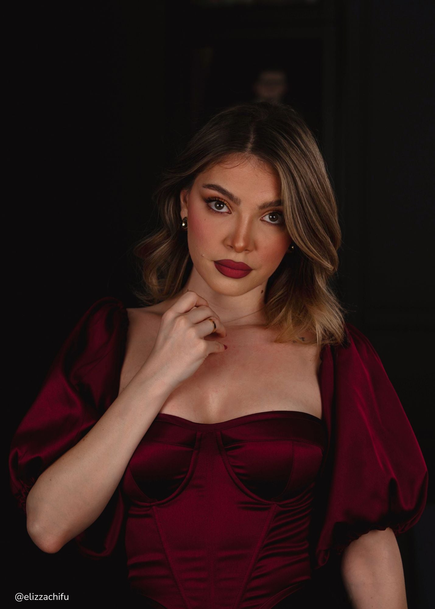 BUBBLE GUM BURGUNDY CORSET