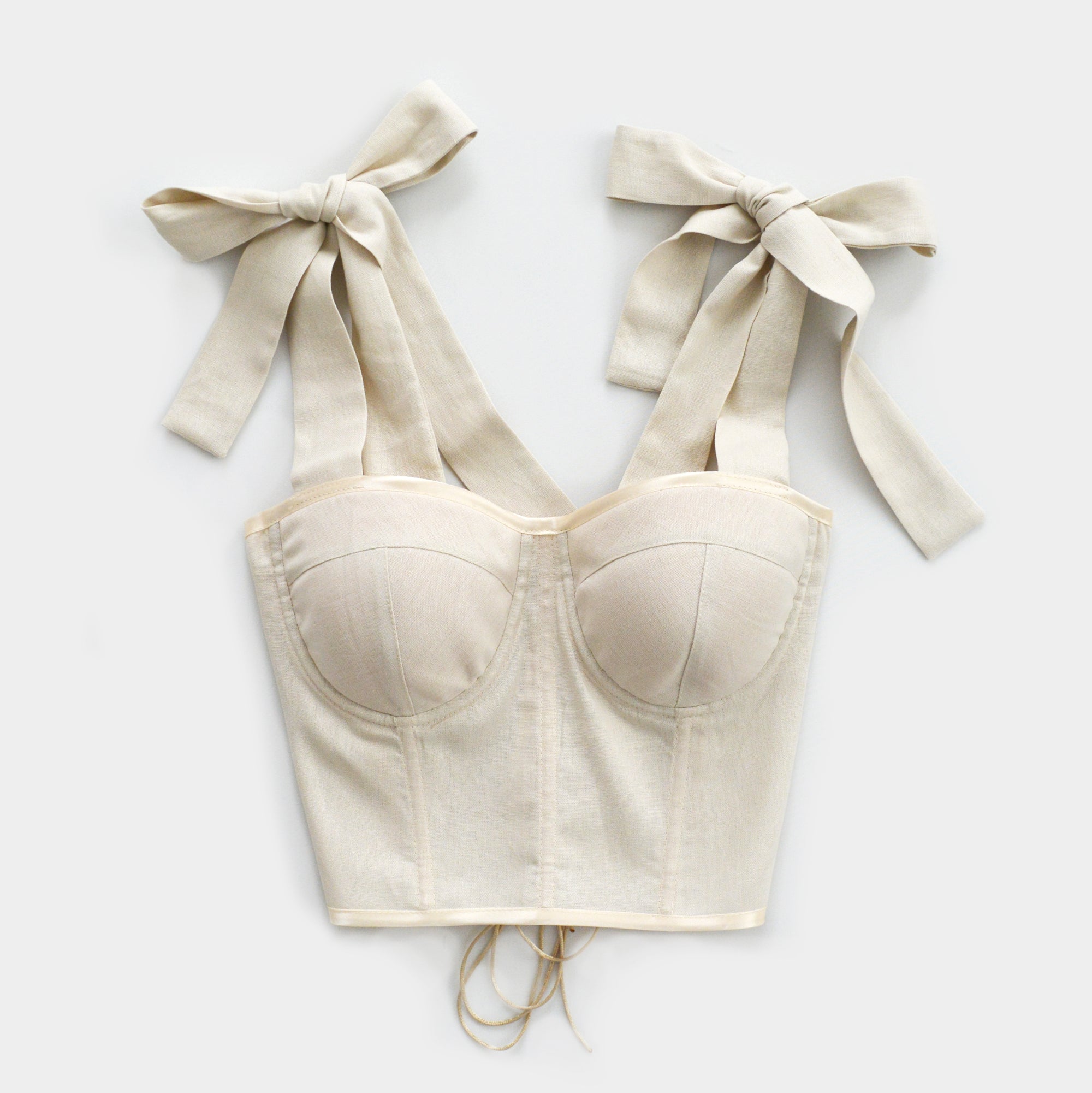 "LINEN WITH A BOW" CORSET