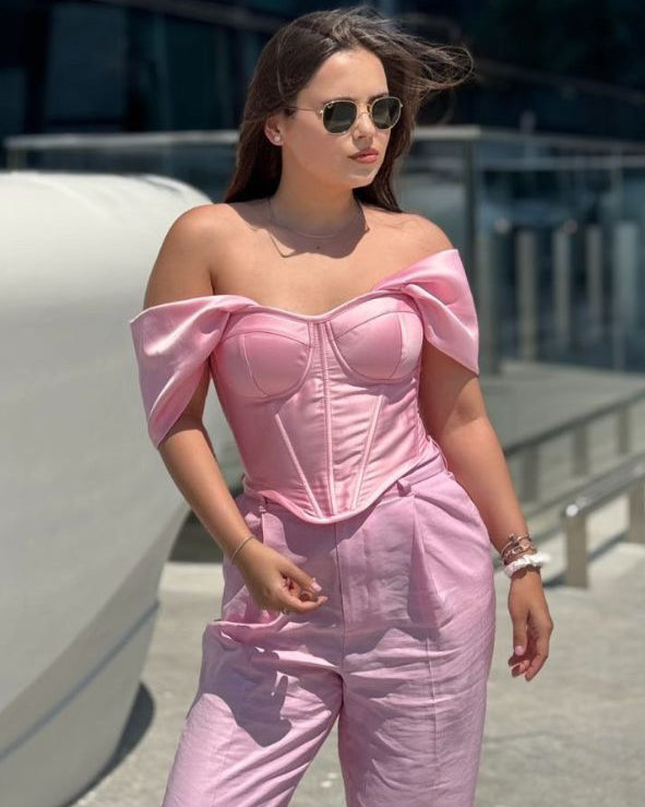 CANDY PINK RETRO ICON CORSET