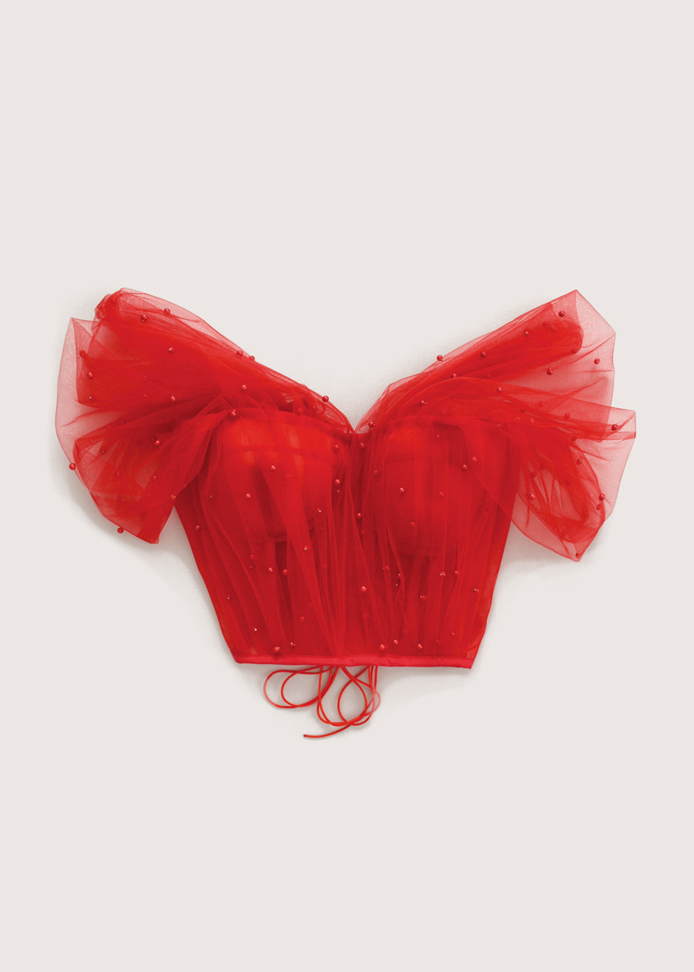 PEARLS ARE A GIRL'S BEST FRIEND RED CORSET